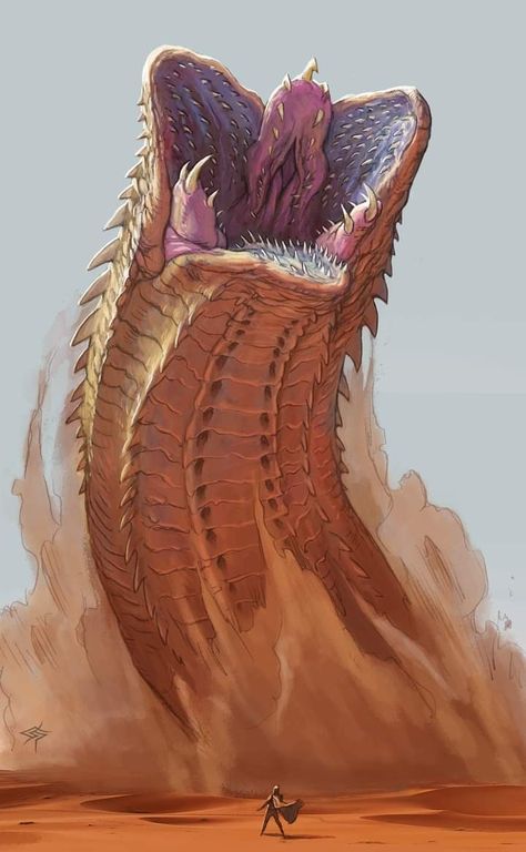 Monster Artwork, Dune Art, Beast Creature, Monster Characters, Creature Artwork, Cool Monsters, Fantasy Beasts, Alien Concept Art, Monster Concept Art