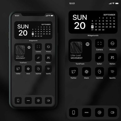 Iphone Home Screen Customization, Customize Iphone, Phone Apps Iphone, Organize Phone Apps, Future Iphone, Phone Widget, Widget Design, Iphone Home Screen Layout, Minimalist Iphone