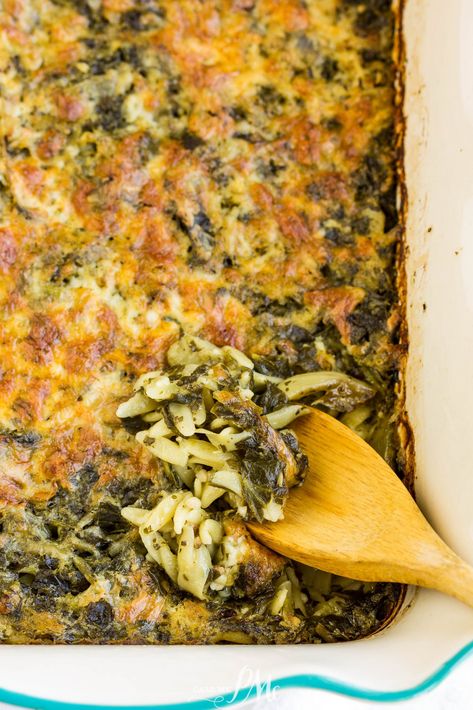 Spinach Artichoke Orzo, Artichoke Orzo, Comforting Dinner, Orzo Recipes, Cream Cheese Pound Cake, Baked Pasta Recipes, Cooking Chicken To Shred, Treats Recipes, Amazing Appetizers