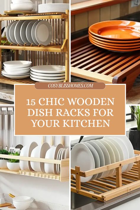 Explore 15 stylish wooden dish racks with inspiring images showcasing features like wall-mounted options, classic over-the-sink designs, and eco-friendly custom-built racks, perfect for enhancing any kitchen space. Kitchen Sink Drainer Dish Drying Racks, Over The Sink Dish Rack, Kitchen Island Dish Drying Rack, Kitchen Racks Ideas Shelves, Over The Sink Dish Drying Rack, Hidden Dish Drying Rack, Dish Drying Rack Ideas, Dishes Drying Rack, Dish Rack Ideas