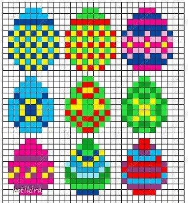 Easter Pixel Art, Perler Easter, Chicken Cross Stitch, Bead Cross Stitch, Cross Stitch Easter, Easy Perler Beads, Stitch Easter, Easy Perler Bead Patterns, Bead Cross