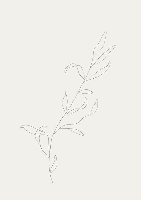 Blatt Tattoos, Line Art Flowers, Handpoke Tattoo, Line Art Tattoos, Dainty Tattoos, Subtle Tattoos, Simplistic Tattoos, Line Illustration, Line Tattoos