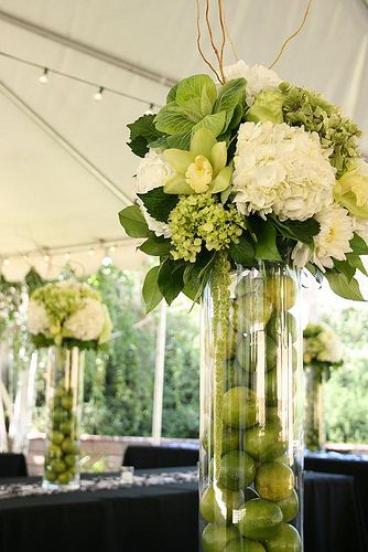 Wedding Flowers 092 | Design By Aubrey II | Flickr Wedding Flowers Tulips, Wedding Flowers Hydrangea, Wedding Flower Guide, Green Centerpieces, Kitchen Table Centerpiece, Hydrangea Centerpiece, Orchid Wedding, Flower Guide, Tall Vase