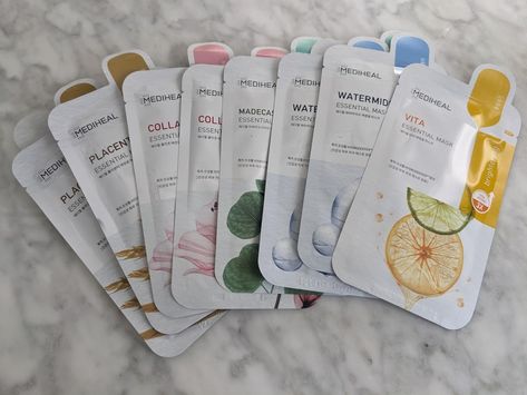 Amazon.com : Mediheal Sheet Mask New Essential HERO 12 pack (Collagen, Tea Tree, Placenta, Madecassoside, Vita, Watermide)| Korean Skincare Facial Sheet Mask Combo, Moisturizing, Soothing and for Blemishes : Beauty & Personal Care Mediheal Sheet Mask, Hogwarts Items, Korean Sheet Mask, Skincare Facial, Facial Sheet Mask, Wishlist 2024, Sheet Masks, Skin Care Mask, Face Skin Care