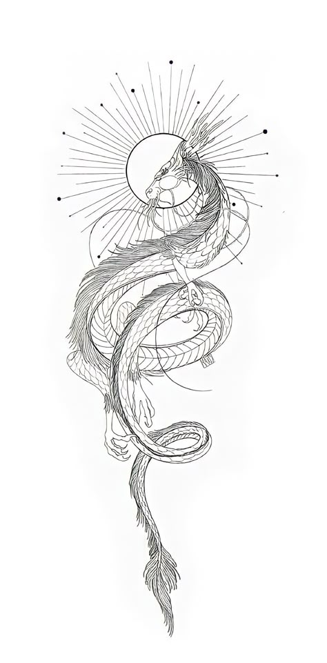 Sun And Dragon Tattoo, Dragon And Sun Tattoo, Filipino Dragon, Spiritual Dragon, Spoiled Quotes, Cartography Design, Dragon Tattoo Back, Second Tattoo, Spiritual Tattoos