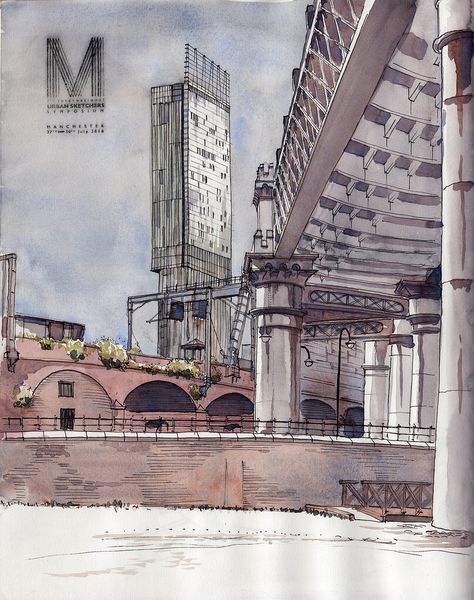 Manchester, Castlefield Future Civil Engineer Wallpaper, Harbour Drawing, Poster Architecture Presentation, Construction Artwork, Engineering Painting, Civil Drawing, Engineering Poster, Iron And Steel Industry, Construction Wallpaper