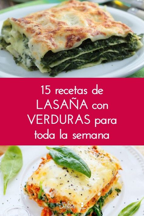 recetas de lasaña con verduras sin carne baratas Pasta Fresca, Salmon Burgers, Lasagna, Food And Drink, Pasta, Healthy Recipes, Ethnic Recipes, Lasagne