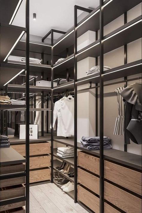 Master Closet Design, Store Shelves Design, Bedroom Wardrobe Design, Dream Closet Design, Walk In Closet Design, Loft Furniture, Walking Closet, Closet Design Layout, Wardrobe Room