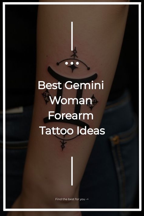 Best Gemini Woman Forearm Tattoo Ideas Gemini Air Sign Tattoo, Gemini Tattoos For Women, Gemini Symbols, Woman Forearm Tattoo, Gemini Women, First Time Tattoos, Women's Shoulder Tattoo, Forearm Tattoo Ideas, Gemini Tattoo Designs