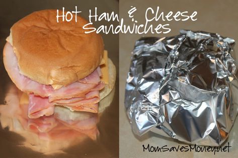 Hot Ham & Cheese Sandwiches Baked Ham And Cheese Sandwiches, Oven Baked Ham, Hot Ham Sandwiches, Ham Cheese Sandwiches, Hot Ham And Cheese, Ham And Cheese Sandwiches, Easy Weeknight Recipes, Baked Sandwiches, Weeknight Recipes