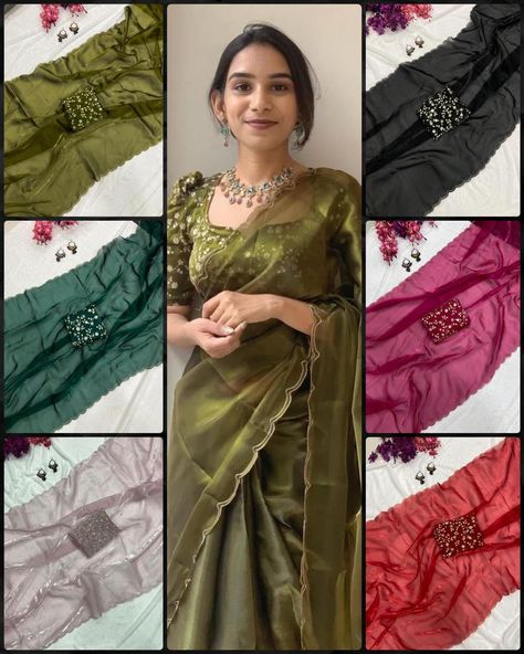 *New in jimmychoo🎉🎉* Stay beautiful with our new Jimichu soft saree collection with beautiful double aari border and fully siquance work designer jimichu blouse…… *Fabric*: soft jimmychoo *Work*:- aari border with siquancework designer blouse …… No less -💟 🌟⭐️⭐️⭐️⭐️⭐️🌟 🌈Color:- Six🌈 *Blouse febric* :- jimmychoo with allover siquance work *SAREE :* 5.5 Meter. *BLOUSE :* 0.80 Meter 👉ReadyToShip Soft Saree, Designer Blouse, Work Sarees, Blouse Fabric, Saree Collection, Blouse Designs, Jimmy Choo, Saree, Fabric