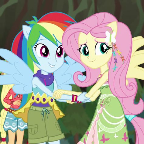 #1402242 - applejack, bracelet, clothes, cropped, equestria girls, flower, flower in hair, fluttershy, jewelry, legend of everfree, ponied up, pony ears, ponytail, rainbow dash, safe, screencap, shorts, wings - Derpibooru - My Little Pony: Friendship is Magic Imageboard Sunset Shimmer Cutie Mark, Fashion Show Outfit, Rainbow Dash Equestria, Fluttershy Rainbow Dash, Equestria Girls Rainbow Dash, Flower In Hair, Legend Of Everfree, Camp Fashion, My Little Pony Applejack