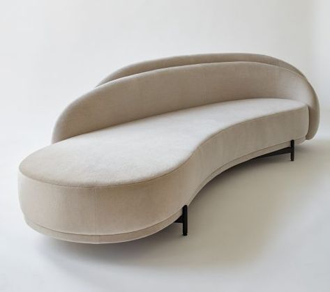 Studio Paolo Ferrari Layered Back Sofa 1 Curved Sofa Living Room, Round Couch, Low Back Sofa, Curvy Sofa, Unique Sofas, Furniture Details Design, Round Sofa, Living Room Sofa Design, Sofa Set Designs