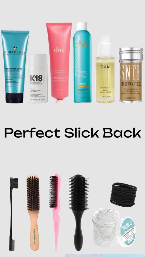 Perfect Slick Back, Hairstyles Slick Back, Hairstyles Slick, Slick Back Hairstyle, Cute Easy Hairstyles, Back Hairstyle, Preppy Hairstyles, Healthy Hair Routine, Curly Hair Care Routine