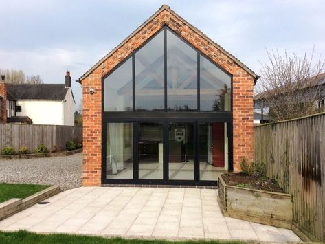 Glazed Gable, Gable Window, Property Portfolio, Single Storey Extension, Garden Cabins, Bungalow Renovation, Modern Barn House, Gable Roof, Thatched Cottage