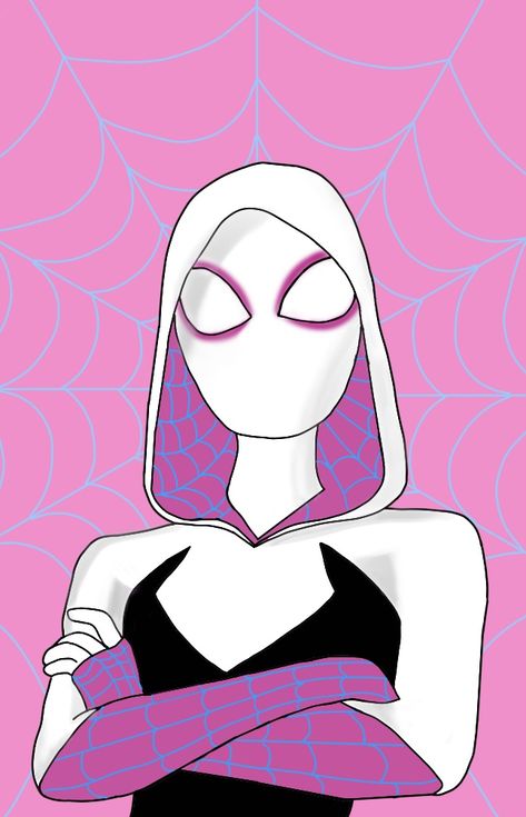 Pink Spiderman, Gwen Spiderman, Spider Gwen Art, Spiderman Painting, Spiderman And Spider Gwen, Marvel Phone Wallpaper, Spider Cookies, Iphone Wallpaper Cat, Spiderman Drawing