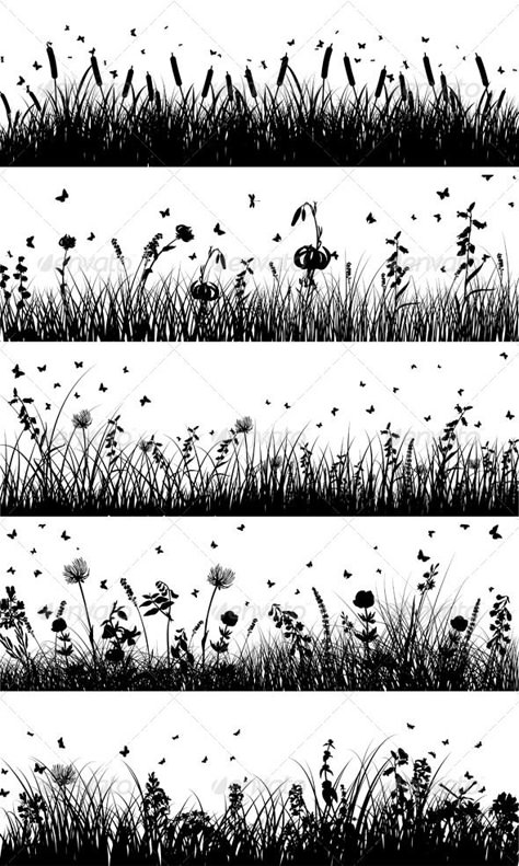 Summer meadow background. EPS 10 vector illustration without transparency and meshes.Summer meadow background. EPS 10 vector illus Meadow Silhouette, Meadow Background, Silhouette Nature, Silhouette Background, Summer Silhouette, Fairy Silhouette, Summer Meadow, Fairy Jars, Tree Silhouette