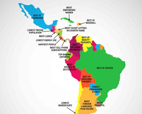 What Latin American Country is Best at - Thrillist Endangered Plants, Spanish Teaching Resources, 17th Century Art, Country Names, World Geography, Handyman Services, Spanish Teacher, Hispanic Heritage, Business Tops