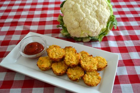 Cheesy Cauliflower Tots | Produce For Kids Cauliflower Tots, Riced Cauliflower, Healthy Afternoon Snacks, Cauliflower Rice Recipes, Cheesy Cauliflower, Tater Tots, Kids Food, Delicious Treats, Cauliflower Recipes