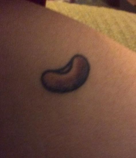 A bean tattoo for Ben. Jelly Bean Tattoo Ideas, Jelly Bean Tattoo, Bean Tattoo, Mood Drawing, Loss Of A Baby, Tiny Tats, Pretty Tattoo, First Ultrasound, Cactus Tattoo