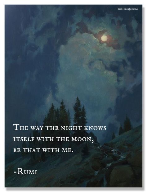 Rumi Moon Quotes, Rumi Poetry Love Feelings, Moon Poetry, Rumi Poems, Rumi Poem, Rumi Poetry, Love Night, Tarot Journal, Sufi Mystic