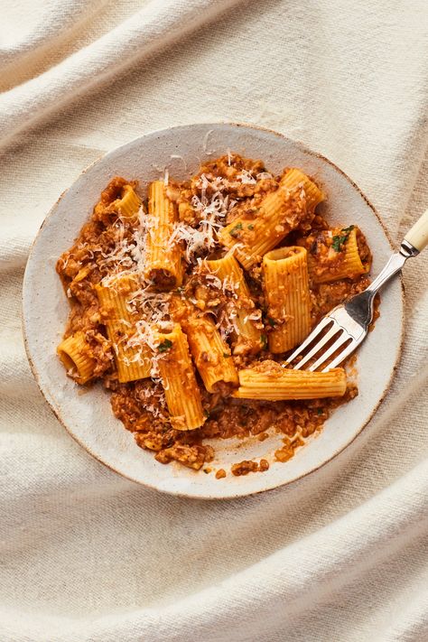 Cauliflower Bolognese, Best Bolognese Recipe, Cauliflower And Mushrooms, Andy Baraghani, Sunday Sauce, Bolognese Recipe, To My Husband, Fresh Pasta, Ground Meat