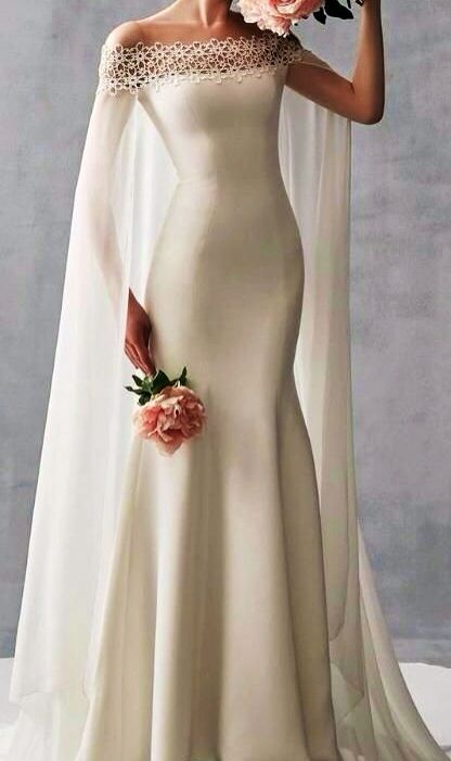 Wedding Dress Tea Length, Wedding Dress Hijab, Wedding Dress Princess, Dress Tea Length, Satin Mermaid Wedding Dress, Wedding Gown Simple, Colored Wedding Dress, Simple Wedding Dresses, Long Sleeve Wedding Gowns