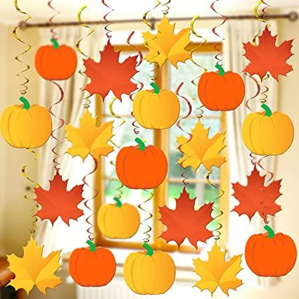 Hanging Fall Decorations, Pumpkin Patch Decoration, Fall Window Decorations, Fall Festival Decorations, Thanksgiving Party Decorations, Fall Party Decorations, Fall Classroom Decorations, Diy Thanksgiving, Pumpkin Party