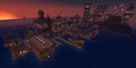 Minecraft Shipyard, Magic Architecture, Minecraft Village, Minecraft Medieval, Minecraft Inspiration, Minecraft Map, Minecraft Birthday, Minecraft Buildings, Minecraft Projects