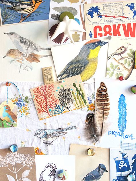 Bird Images, Blog Art, Mood Board Inspiration, Sketchbook Pages, Art N Craft, Inspiration Wall, Lounge Room, Flower Illustration, Inspiration Board