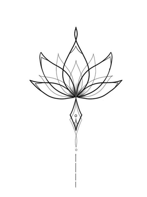 Lotus Tattoo Unalome, Lotus Flower Tattoo Line Art, Lotus Flower Tattoo Black, Lotus Fine Line Tattoo, Scorpio Tattoo Minimalist, Flower Tattoo Black And Grey, Minimalist Lotus Tattoo, Fine Line Sternum Tattoo, Sternum Tattoo Lotus