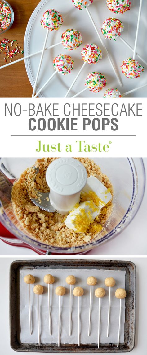 Cake Pops Designs, Cookie Pops Recipe, No Bake Cake Pops, Cake Pop Recipe Easy, Cake Pops Recipe, Cheesecake Cookie, Cheesecake Pops, Cake Pop Designs, Pops Cake