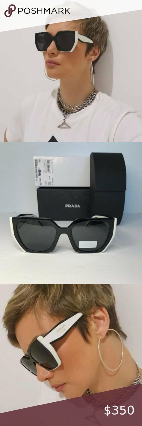 Authentic New PRADA PR 15WS09Q5S0 Black / Talc Sunglasses Prada Accessories, Prada, Sunglasses, Jewelry Watches, Plus Fashion, Outfit Inspo, Jeans Shoes, Accessories Vintage, Styling Tips