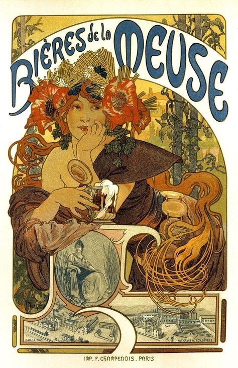 Advertisements Poster, Foto Muro Collage, Art Nouveau Mucha, Vintage French Posters, Alphonse Mucha Art, Mucha Art, Alfons Mucha, Art Nouveau Illustration, Art Nouveau Poster