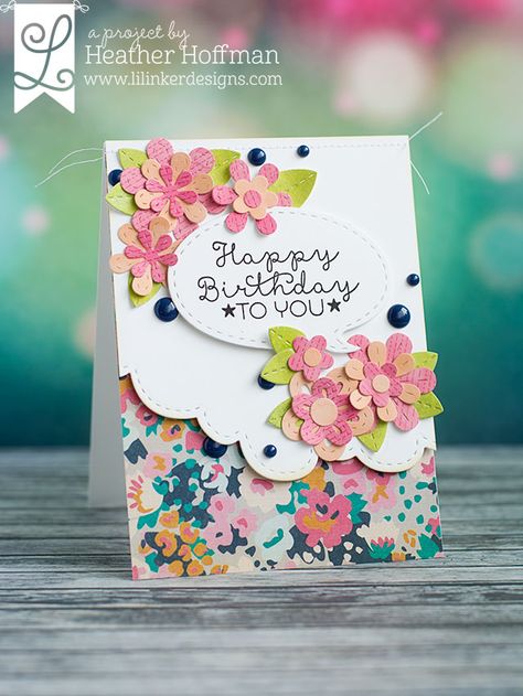 Beautiful Greeting Cards, Handmade Birthday Cards, Card Sketches, Card Layout, Floral Cards, Creative Cards, Scrapbook Paper Crafts, Folded Cards, Paper Cards