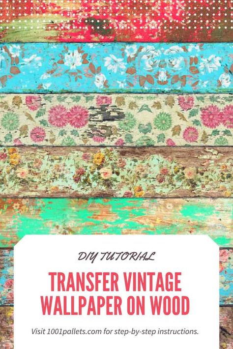 How to transfer picture to wood: the process explained in 6 steps! Wallpaper On Wood, Transfer Picture To Wood, Wood Transfer, Foto Transfer, Decoupage Furniture, Pallet Painting, Wood Wallpaper, Wallpaper Pictures, Wood Patterns