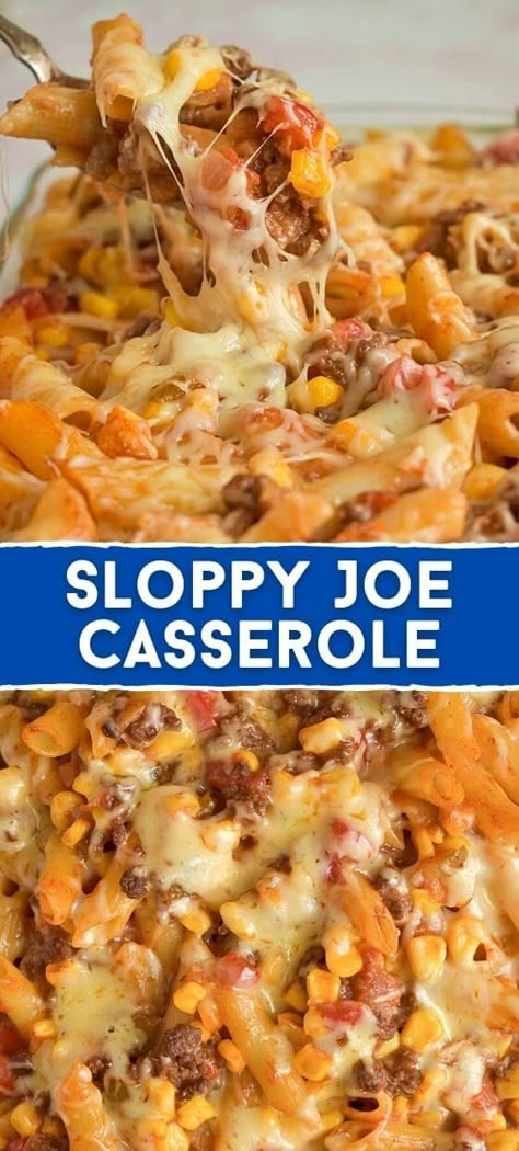 Sloppy Joe Casserole Recipe Sloppy Joe Casserole, Hotdish Recipes, Easy Casserole Dishes, Dinner Casserole Recipes, Layer Dip, Beef Casserole Recipes, 7 Layer, Pasta Dinner Recipes, Ground Beef Recipes Easy