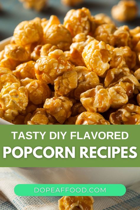 A bowl of popcorn with various seasonings for flavored popcorn recipes. Special Popcorn Recipes, Popcorn Sweet Recipes, Unique Popcorn Recipes, Diy Flavored Popcorn, Cracked Popcorn, Flavor Popcorn Recipes Easy, Gourmet Popcorn Recipes Savory, Movie Snacks At Home, Home Made Popcorn