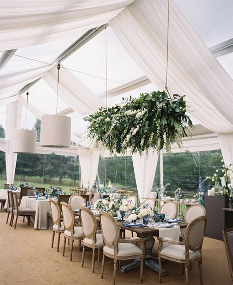 Tent draping and greenery decor inspiration Wedding Tent Draping, Garden Tent Wedding, Hanging Wedding Flowers, Tent Draping, Wedding Tent Decorations, Prom Planning, Garden Tent, Wedding Draping, Draping Wedding