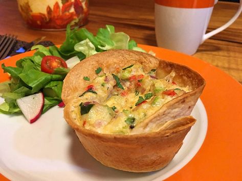 Mini Mexican Tortilla Quiche Recipe • Tasty & Elegant! | Club Foody Tortilla Quiche, Danish Cuisine, Swedish Cuisine, Mexican Tortilla, Canadian Cuisine, Homemade Granola Healthy, Become A Morning Person, Irish Cuisine, Granola Breakfast