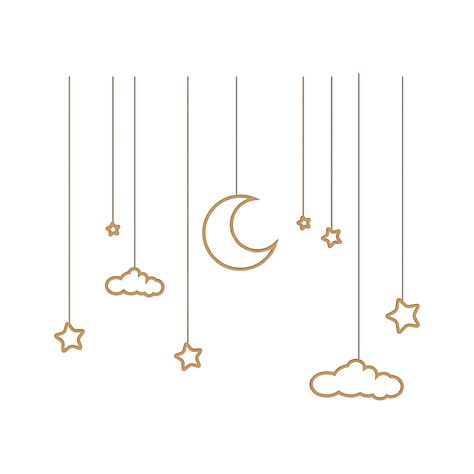 Moon And Star Border Design, Moon And Star Illustration, Moon And Stars Doodle, Moon Border Design, Star Border Design, Cloud Journal, Moon Doodle, Galaxy Drawings, Star Border