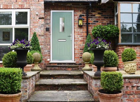 Wooden double front doors