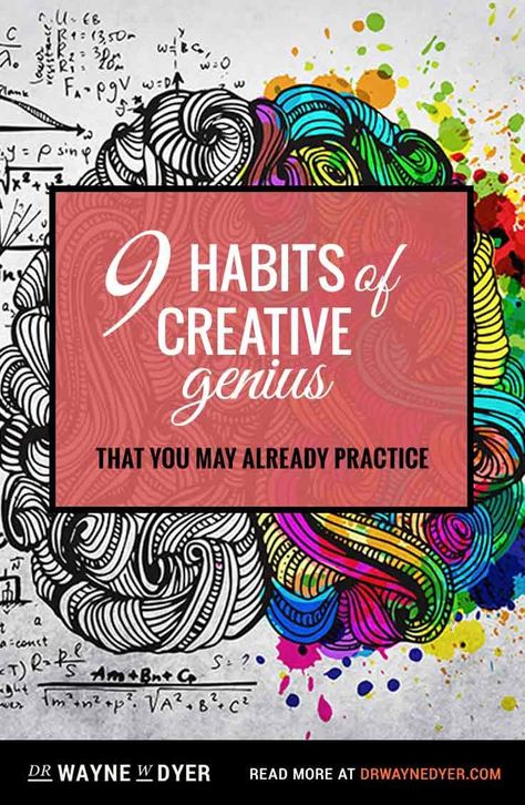 9 Habits of Creative Genius | Dr. Wayne W. Dyer (scheduled via http://www.tailwindapp.com?utm_source=pinterest&utm_medium=twpin&utm_content=post52795722&utm_campaign=scheduler_attribution) Dr Wayne Dyer, Creative Genius, Art Therapy Activities, Wayne Dyer, Creative Block, Creative People, Art Business, Creative Thinking, Creative Life