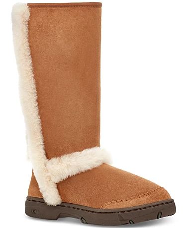 UGG Boots, Shoes, Slippers & More - Macy's Sunburst Uggs, Ugg Sunburst, Classic Boots Woman, Ugg Shoes Women, Sheepskin Boots, Pull On Boots, Classic Boots, Real Fur, Tall Boots