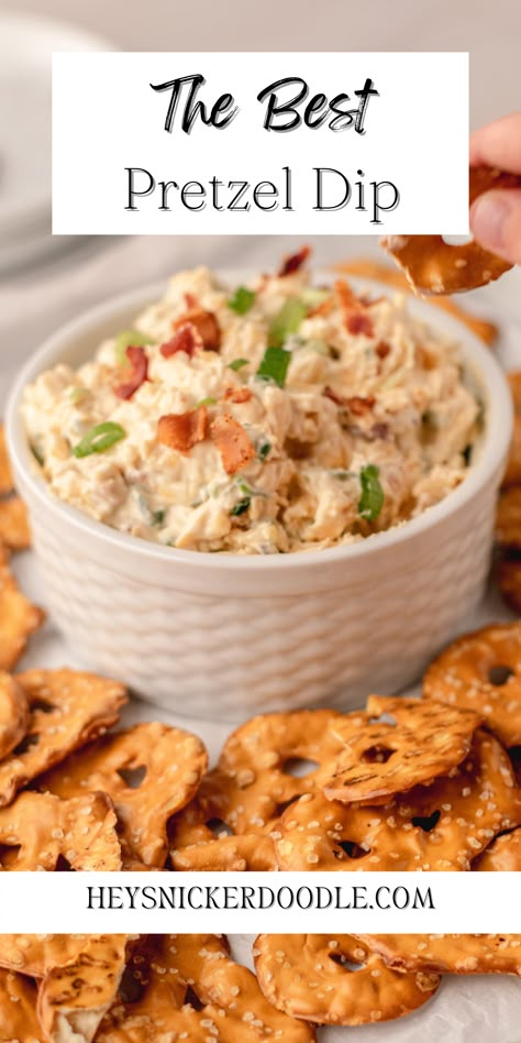 Tailgate Food Ideas Cold, Party Snacks For A Crowd, Pretzel Dip Recipes, Best Dip Recipes, Recipe With Cream Cheese, Delicious Dips Recipes, Pretzel Dip, Appetizers Easy Finger Food, Finger Foods Easy