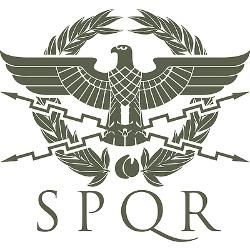 SPQR is an acronym from a Latin phrase, Senātus Populusque Rōmānus ("The Senate and People of Rome"). The Roman Eagle was the national animal, and graced the standard of each legion. A standard-bearer would carry the eagle with them, and it the standard fell or was lost, it had to be retrieved at all costs. (cafepress, 2014) Spqr Tattoo, Imperial Tattoo, Imperiul Roman, Roman Tattoo, Roman Legion, Rome Antique, Empire Romain, Eagle Tattoo, Roman Soldiers