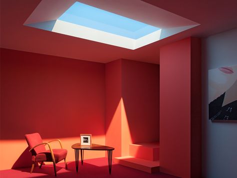 A Nanotech Skylight That Looks Just Like the Sun Shining Overhead | Di Trapani believe CoeLux could allow for the creation of "groundscrapers," or buildings that stretch hundreds of feet into the ground.   Michael Loos  | WIRED.com Fake Skylight Ceiling, Coelux Skylight, Artificial Skylight, Artificial Sunlight, Window Ceiling, Fake Window, Quiet Space, Basement Makeover, Ground Breaking