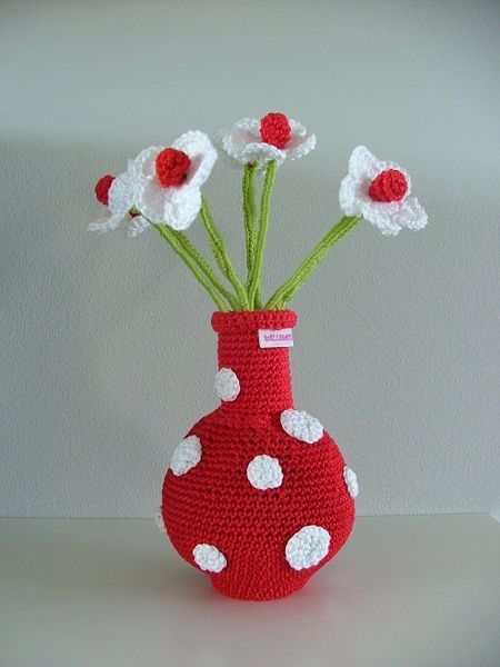 Crochet Vase, Leaves Crochet, Vibrant Home, Crochet Flowers Free Pattern, Crochet Bouquet, Design 2023, Crochet Blog, Crochet Home Decor, Crochet Flower Patterns