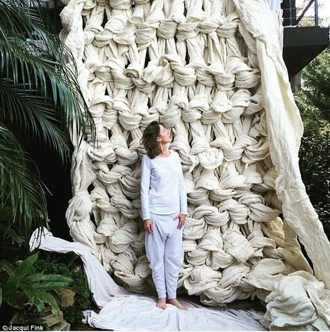 Jacqui Fink gave up law career to launch Little Dandelion knitwear brand Legal Career, Large Knitting Needles, Giant Knitting, Extreme Knitting, Sculpture Textile, Large Knitting, Big Knits, Chunky Knitting, Knit Art