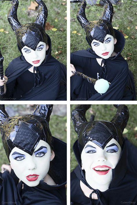 Maleficent Costume Girls, Diy Maleficent Costume, Maleficent Makeup, Plain Black Dress, Maleficent Horns, Book Costumes, Maleficent Costume, Diy Costumes Kids, Diy Halloween Costume